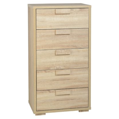 55473f7c02d955964fbc9b7969121801d0b5729235a9c67bdde39fb1e702f4a8.jpg An Image of Cambourne Tall 5 Drawer Chest Natural