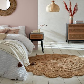 An Image of Hand Made Jute Dia. 150cm Circle Rug Brown