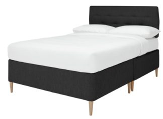 An Image of Argos Home Skandi 800 Pocket Small Double Divan - Charcoal