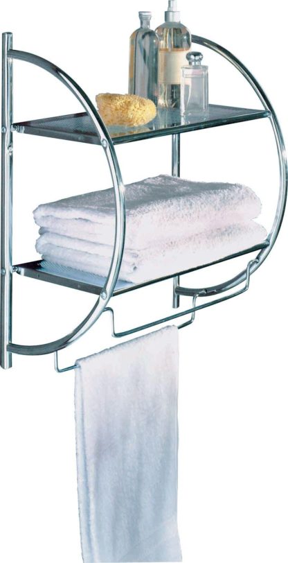 An Image of Argos Home Shelf and Towel Rail - Chrome