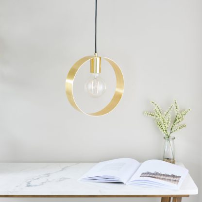 An Image of Circ Pendant Fitting Brass