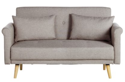 An Image of Habitat Evie 2 Seater Fabric Sofa in a Box - Natural