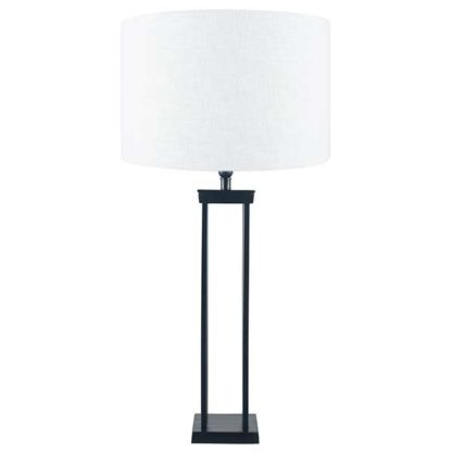 An Image of Four Post Table Lamp Matt Black
