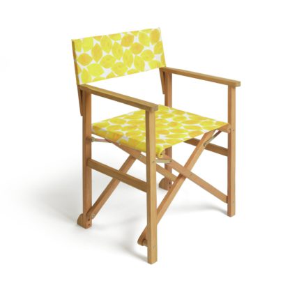 An Image of Habitat Wooden Director Chair - Lemons