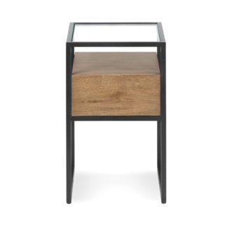 An Image of Dillon Side Table Oak Brown and Grey