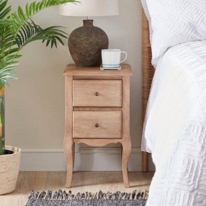 An Image of Giselle Bedside Table Wood (Brown)