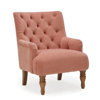 An Image of Arianna Velvet Chair - Rose Pink Blush
