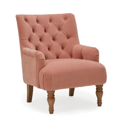 5df61ee7eb3c0630bc3071272c1307e4a5ea8913d2a7ea22703cec02cd073fe4.jpg An Image of Arianna Velvet Chair - Rose Pink Blush