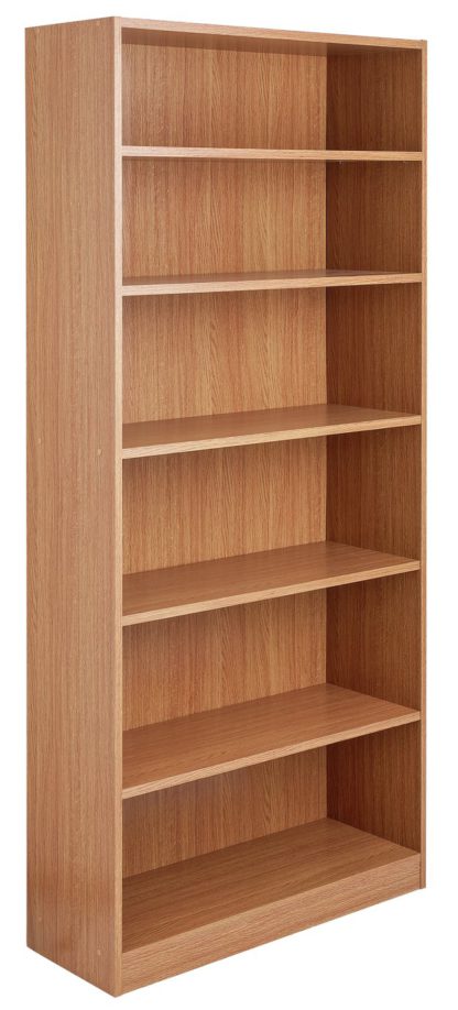 An Image of Habitat Maine 5 Shelf Tall & Wide Deep Bookcase - White