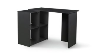 An Image of Habitat Calgary Corner Office Desk - Black