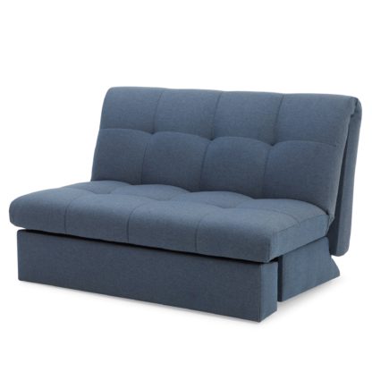 An Image of Navy Rowan Small Double Sofa Bed Navy