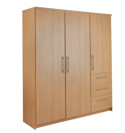 An Image of Argos Home Normandy 3 Dr 3 Drw Extra Large Wardrobe - White