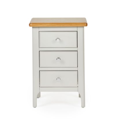 An Image of Freya Slim Bedside Table Grey and Brown