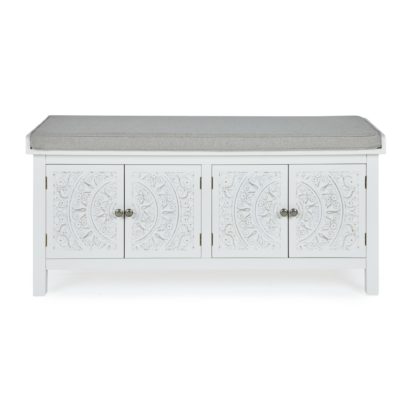 An Image of Samira Storage Bench White