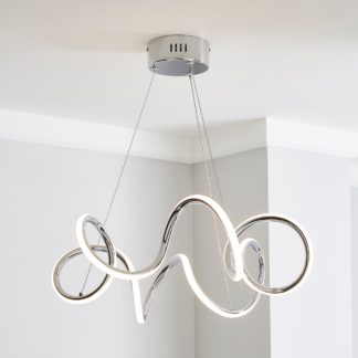 An Image of Skylar Curly LED Ceiling Fitting Chrome