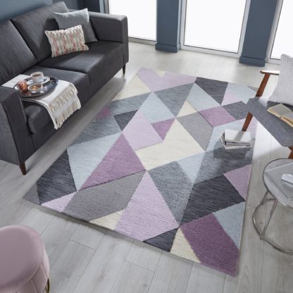 An Image of Icon Geometric Rug Icon Geometric Ochre