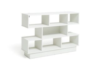 An Image of Habitat Cubes 3 Tier Wide Bookcase - White