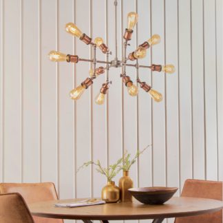 An Image of Eastville 12 Light Pendant Fitting Copper