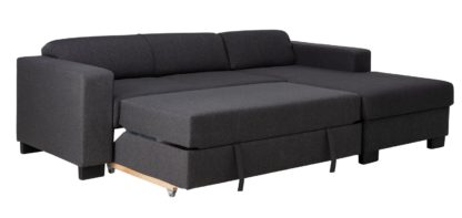 An Image of Habitat Ava Corner Fabric Sofa Bed - Light Grey