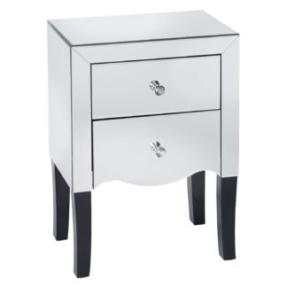 An Image of Valentina Silver Bedside Cabinet Silver