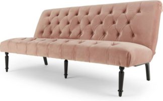 An Image of Slipper Sofa Bed, Vintage Pink Velvet