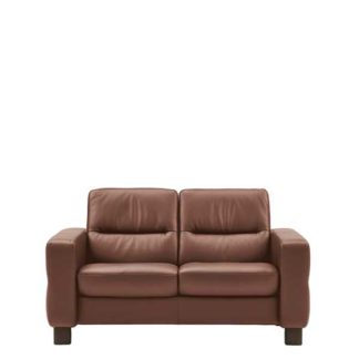 An Image of Stressless Wave Low Back 2 Seater Sofa Leather