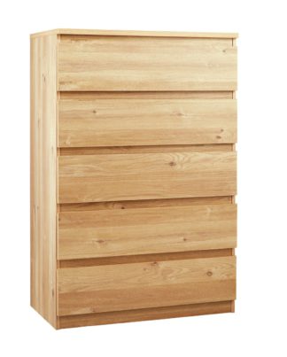 An Image of Habitat Jenson 5 Drawer Chest - Oak Effect