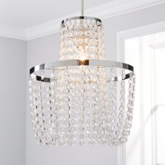 An Image of Tina Easy Fit Pendant Clear and Chrome