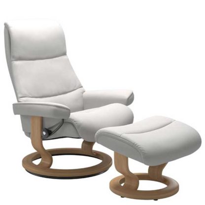 An Image of Stressless View Classic Chair Stool Choice of Leather