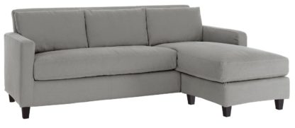 An Image of Habitat Chester 3 Seater Reversible Fabric Chaise Sofa Grey