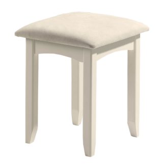 An Image of Cameo White Dressing Table Stool White