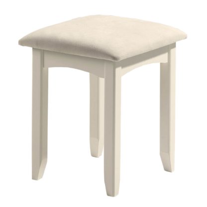 An Image of Cameo White Dressing Table Stool White