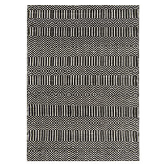 An Image of Sloan Cotton and Wool Rug Black