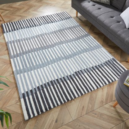 An Image of Linear Stripe Rug Linear Stripe Mono