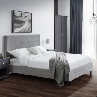 An Image of Shoreditch Fabric Bed Frame Grey