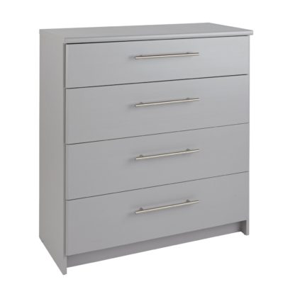 An Image of Argos Home Normandy Grey Extra Large 4 Drawer Chest