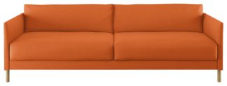 An Image of Habitat Hyde 3 Seater Fabric Sofa Bed - Orange