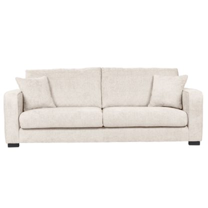 An Image of Carson Chunky Chenille 4 Seater Sofa Pebble