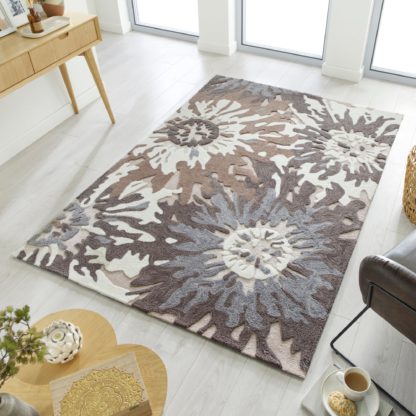 An Image of Soft Floral Rug Soft Floral Terracotta