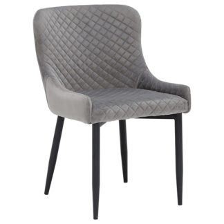 An Image of Rivington Fabric Dining Armchair Grey