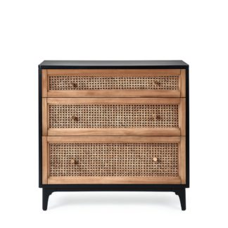 An Image of Franco 3 Drawer Chest Black and Brown