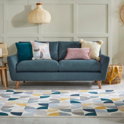 An Image of Alcazar Geometric Rug Alcazar Geo Grey Multi