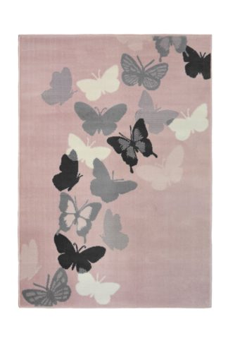 An Image of Homemaker Butterfly Rug - 160x230cm - Pink