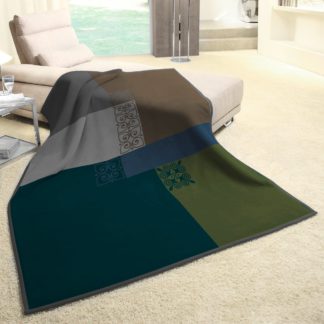 An Image of Thermosoft Mira Green Blanket MultiColoured