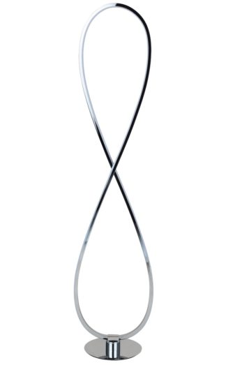 An Image of Argos Home Boston Swirl LED Floor Lamp - Chrome