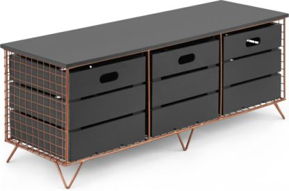 An Image of Amph Storage Bench, Copper and Grey