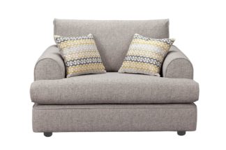 An Image of Habitat Atticus Fabric Cuddle Chair - Grey
