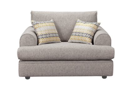 An Image of Habitat Atticus Fabric Cuddle Chair - Grey