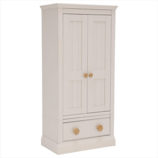 An Image of Buttons 2 Door 1 Drawer Wardrobe Stone