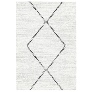 An Image of Mehari Berber Single Diamond Rug Cream